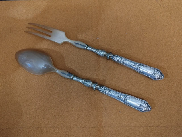 COUVERTS A SALADE années 70 MK Plaqué ARGENT EUR 19,00 - FR