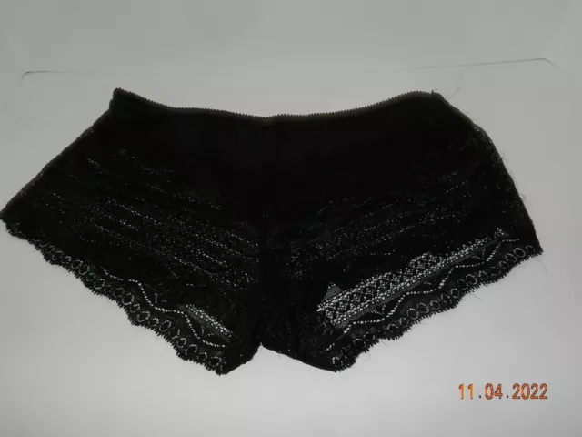 PINK K black L Large lace trimmed panties Women's