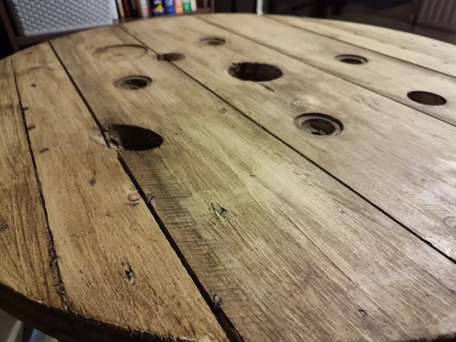 Industrial And Rustic Coffee Table. Completely Made From An Old Cable Reel