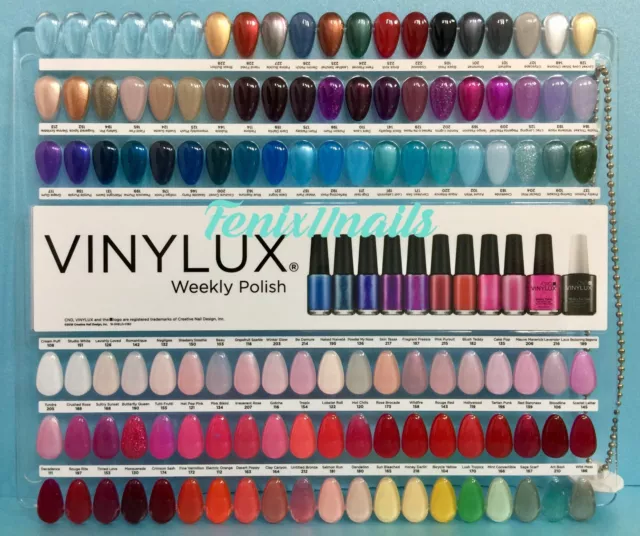 CND Vinylux Salon NAIL POINTE PALETTE DE COULEURS 114 couleurs d'affichage NEUF édition limitée