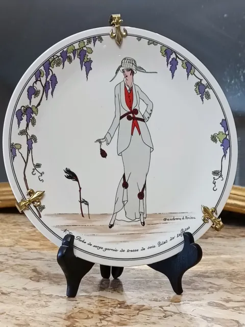 Assiette en porcelaine vintage de collection Villeroy and Boch design Art Déco