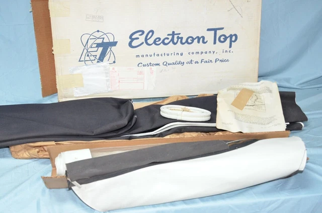 NOS 1957 1958 Dodge Plymouth Convertible Top & Rear Curtain Window White Vinyl NOS 1957 1958 Dodge Plymouth Convertible Top & Rear Curtain Window White Vinyl