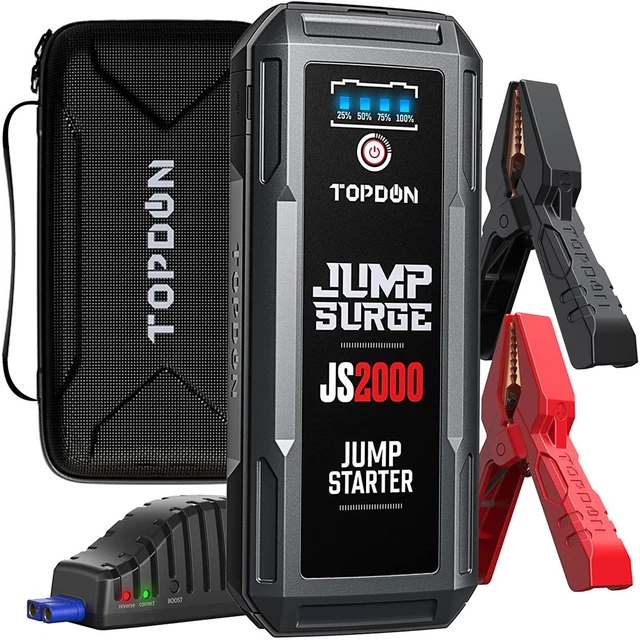 TOPDON Portable Car Jump Starter Booster Jumper Box Power Bank Battery Charger