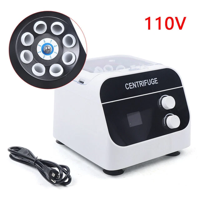8 Holes Laboratory Bench Top Centrifuge Digital Low-Speed PRP Serum Separator US