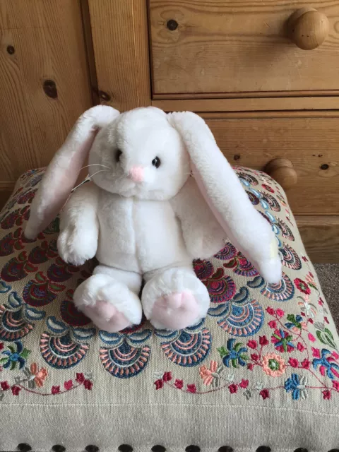 Vintage 1994 Dakin White Bunny Rabbit Soft Plush Stuffed Animal Toy 8" Easter
