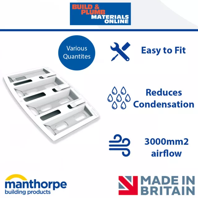 10x Manthorpe Felt Lap Vent | Roof Ventilation | Cures Loft Condensation | G630