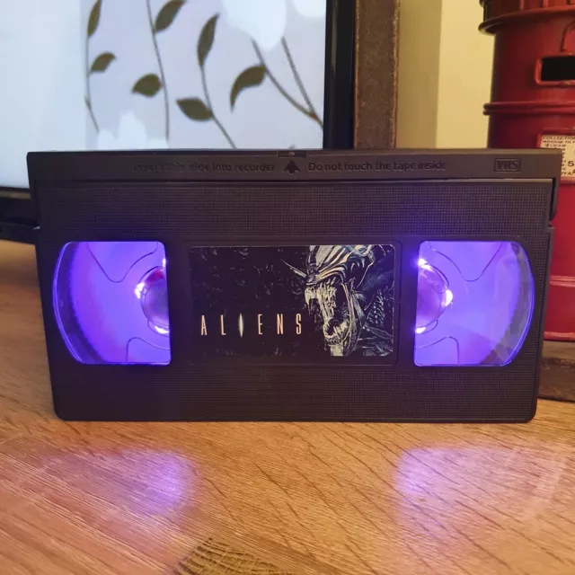 Aliens (1986) LED VHS Tape Lamp Gift for Her Him Halloween Retro Vintage Light