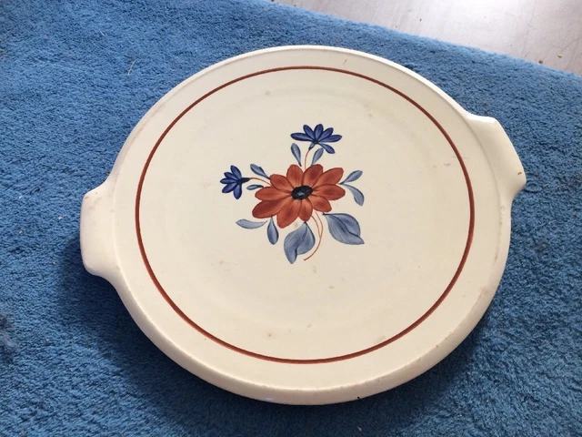 GRAND PLAT A Cake Faience Ancienne Sarreguemines Ancien H . Loux. EUR