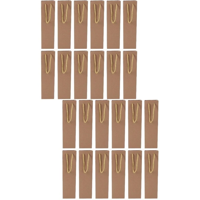 24 pz sacchetti regalo vino vacanze sacchetti merce Kraft sacchetto di carta con manico