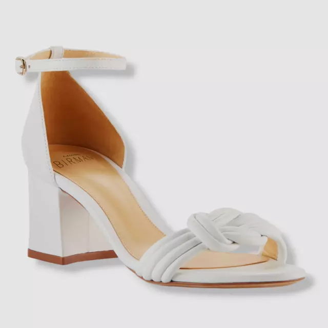 $625 Alexandre Birman Women's White Vicky Leather Sandals Shoes Size EU 42/US 12