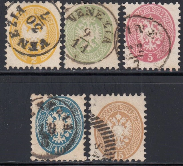 Lombardei Venetien 1864 Nr. 19-23 top gestempelt KW 600€