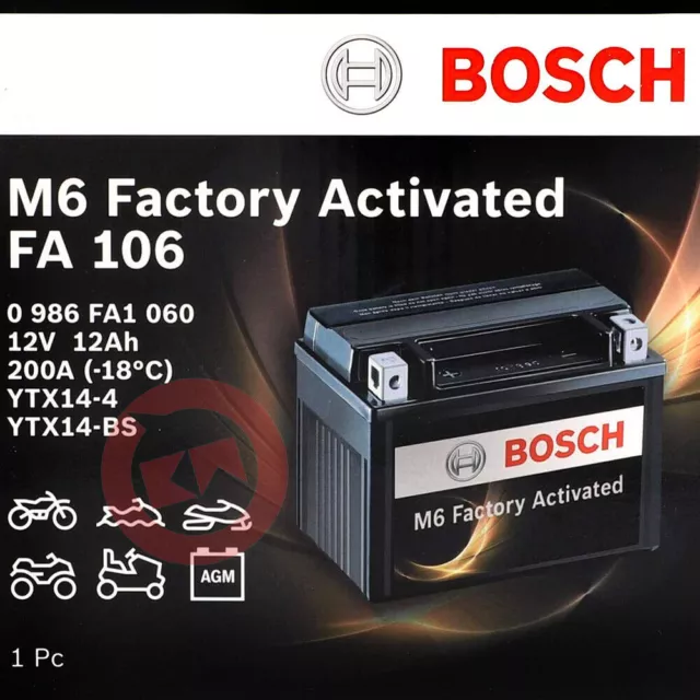 Batteria Bosch Ytx14-Bs Bmw R Gs 1200 2004-2012 2