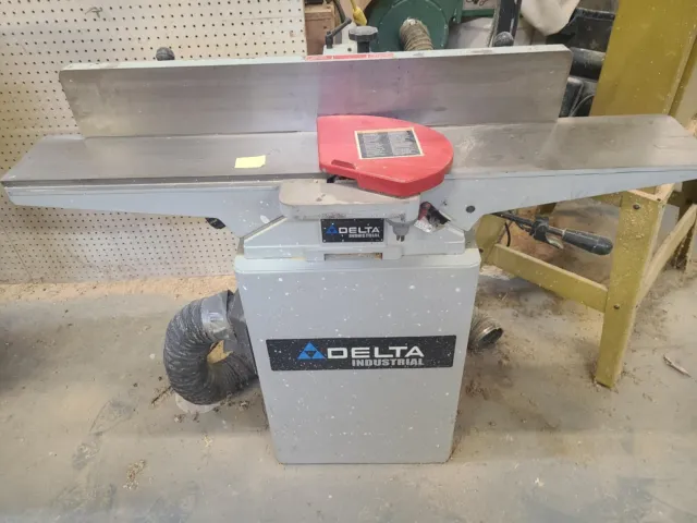 Delta Industrial Jointer, Model 37-866, with Base, Production Table, Fence