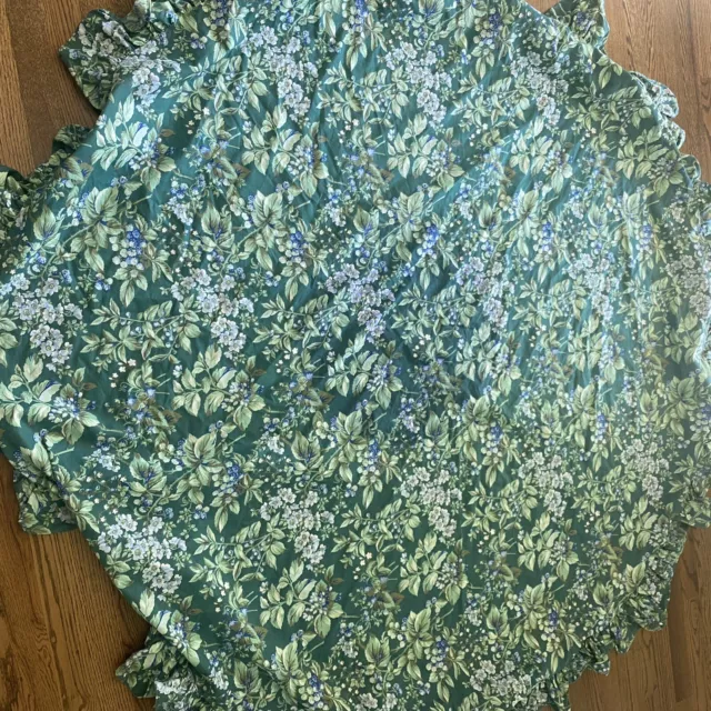 LAURA ASHLEY Bramble Berry Green Blue Floral VTG Pillow Sham Single  Standard