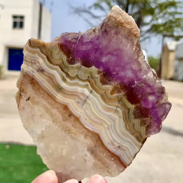 195G Natural and beautiful dreamy amethyst rough stone specimen