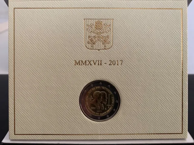 2 Euro Gedenkmünze Vatikan 2017 im Folder - Petrus und Paulus