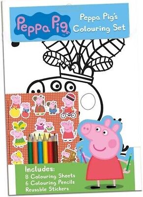 PEPPA Pig Play Pack Da Colorare Pad Per Bambini Ragazzi Adesivi Presente Calza Babbo Natale