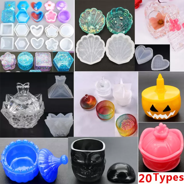 Silicone Jewellery Beads Storage Box Making Mould Resin Casting Epoxy Mold Craft