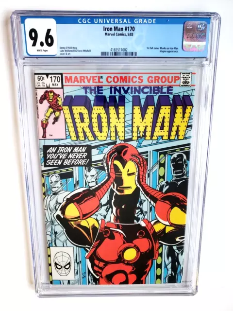 Iron Man #170 Cgc 9.6 1983 +++1St Appearance Of James Rhodes As Iron Man+++