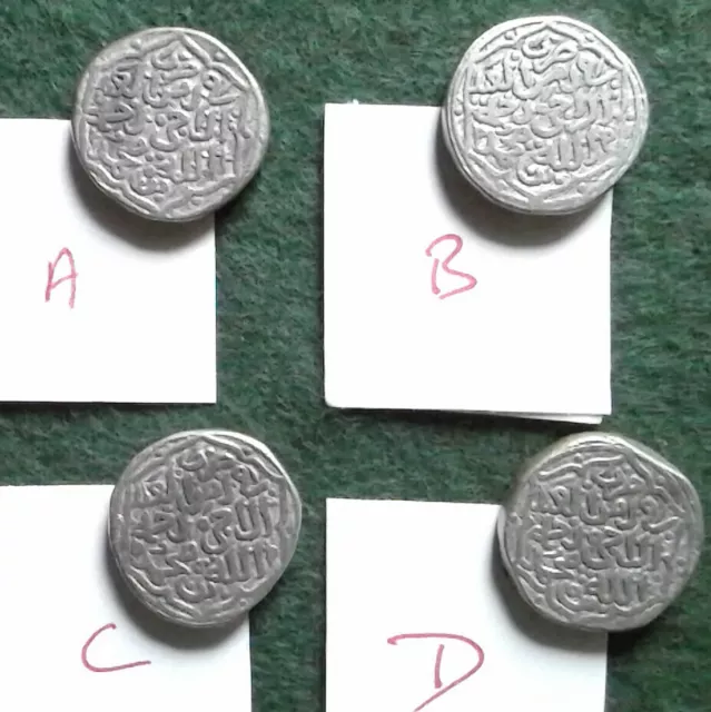 MEDIEVAL INDIA, DELHI SULTANS, Muhammad III, 1325-51 AD, silver tankas, 4 dates