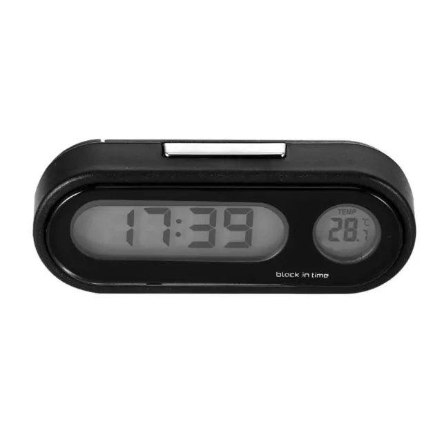 Car Mini 2 In 1 Clip On Digital Clock Thermometer Avec écran LCD Accessoires De