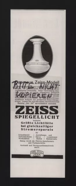 JENA, Werbung 1926, Carl Zeiss Jena Zeiss Spiegellicht