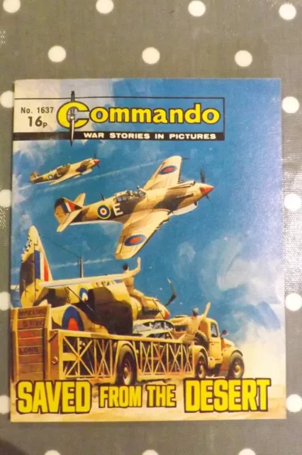 COMMANDO COMIC WAR STORIES IN PICTURES No.1637 SAVED FROM THE DESERT GN2537