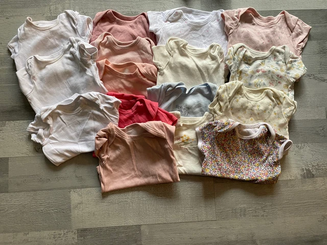 Gilet body tute pacchetto vestiti bambina età 0-3 mesi - 14 giubbotti