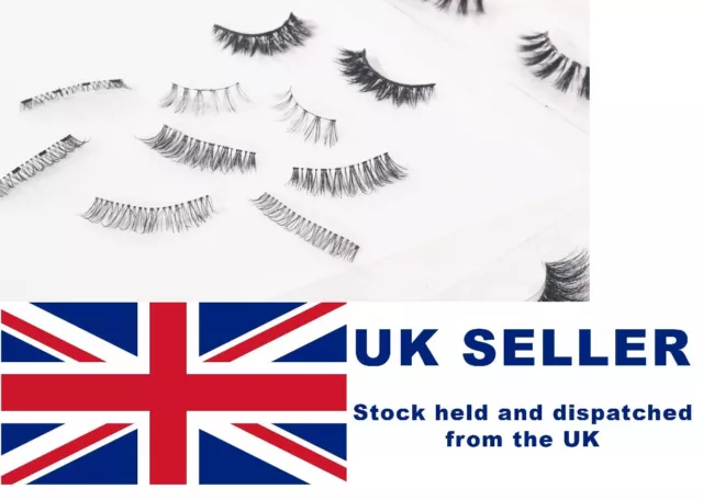 3D Nerz natürliche dick falsche gefälschte Wimpern handgefertigte Wimpern Make-up Verlängerung UK