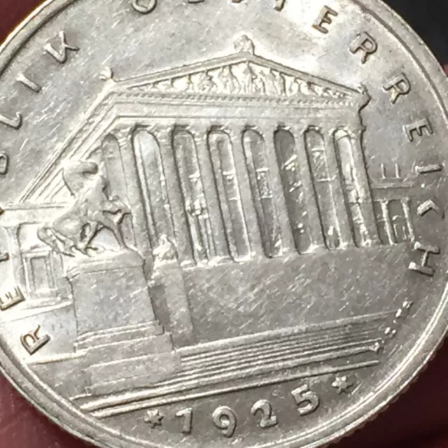 Moneta 1 scellino 1925 argento Austria / coins schilling Österreich silver
