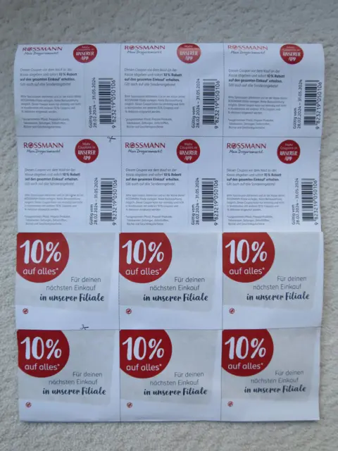 18 Rossmann Coupons Gutscheine 10% auf alles! gültig bis 31.05.2024