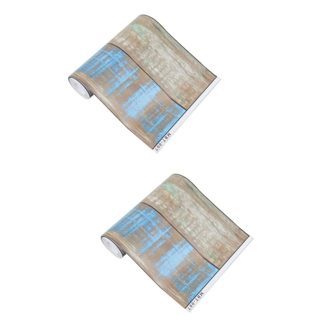 2 Rollos Vinilo Baño Adjunto Papel Tapiz Vintage Paneles de Pared Falsos Ladrillo