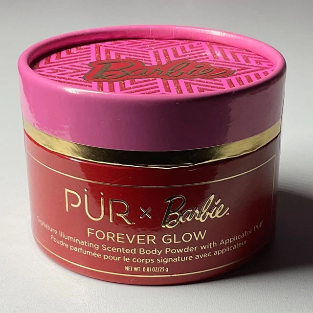 Polvo corporal iluminadora PUR X Barbie Forever Glow Firma con aroma a iluminación