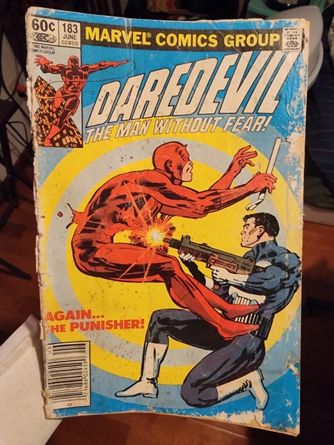 Daredevil #183 Marvel Comics 1982 1st DD vs Punisher Frank Miller Newsstand