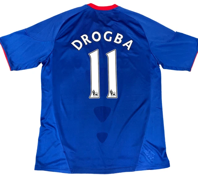 Chelsea 2010/2011 Home Adidas Football Soccer Shirt Jersey Drogba #11 Size Xl