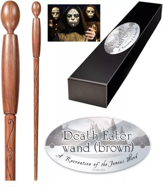 Death Eater (Brown) Wand / Zauberstab Harry Potter The Noble Collection (+Clip)