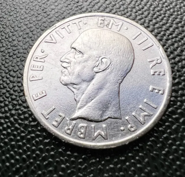 Albania 5 Lek Silver Coin Made In Italy 1939