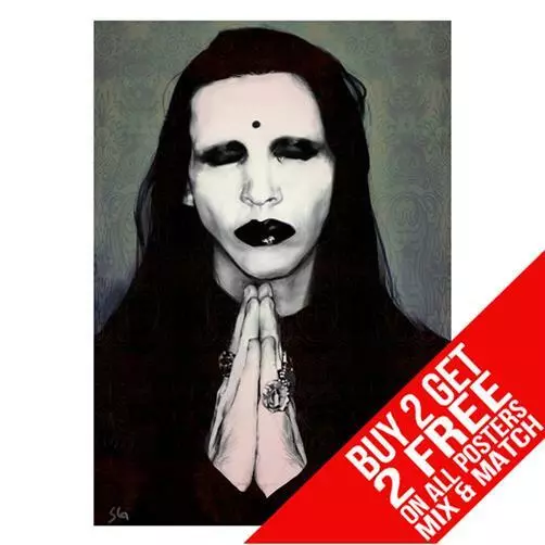 Marilyn Manson Bb1 Poster Art Print A4 A3 Size Buy 2 Get Any 2 Free