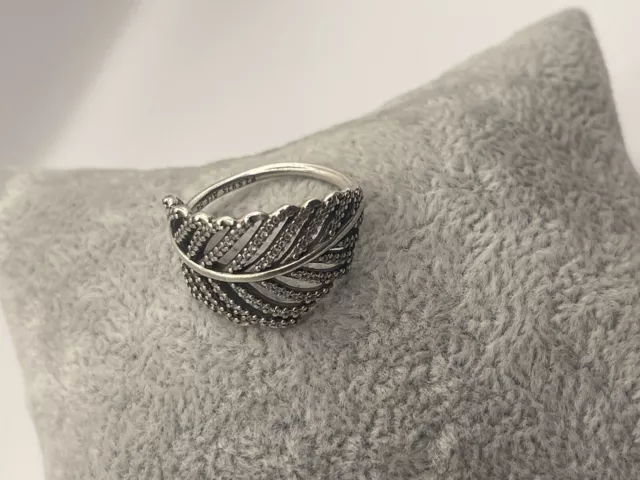 Sterling Silver 925 Pandora Shimmering Phoenix Feather Ring Rize 8.5 -  Jewelry
