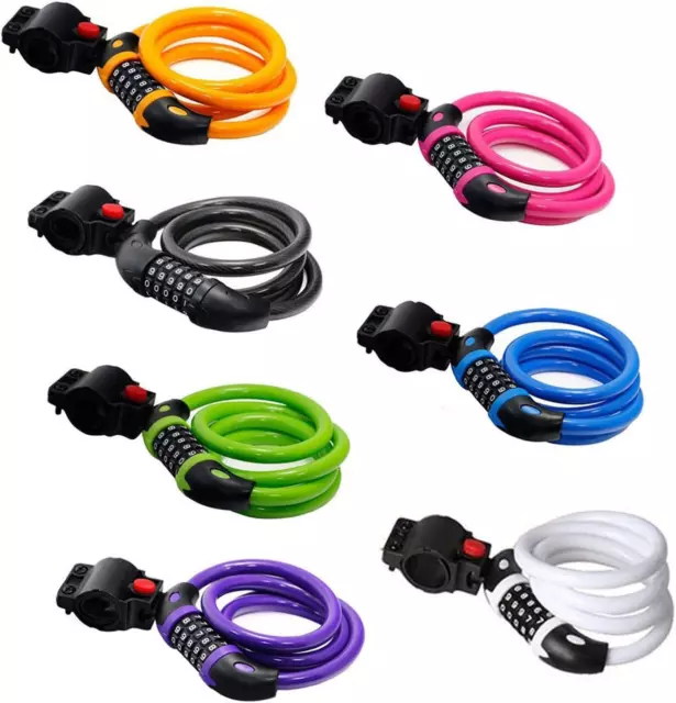 GoFriend Bike Lock High Security 5 Digit Resettable Combination Coiling Cable L