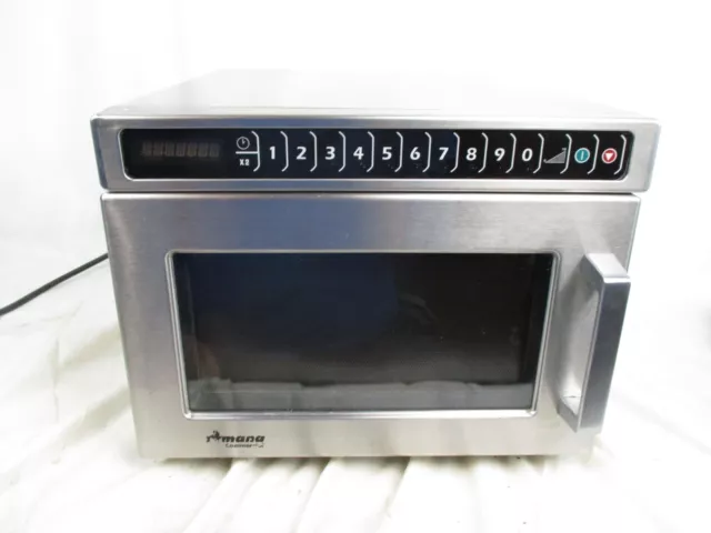 Amana HDC212 Heavy-Duty Stainless Steel Commercial Microwave - 208/240V, 2100W