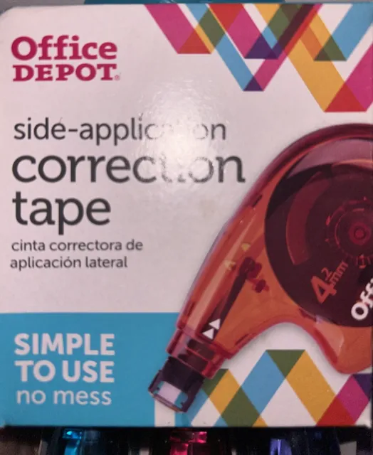 Lot of 6 Office Depot Side-Application Correction Tape-Each is 393.6 Inches Long