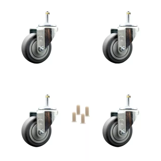 Cambro 41064 Camdollies Swivel Caster Replacement Set with 41059 Sockets - SCC