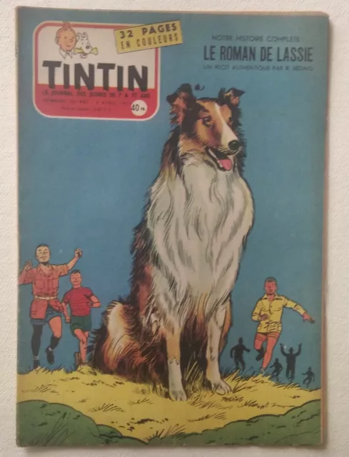 Le journal de Tintin n° 441 , couv Raymond Reding , ( Dargaud , 04/04/1957 )