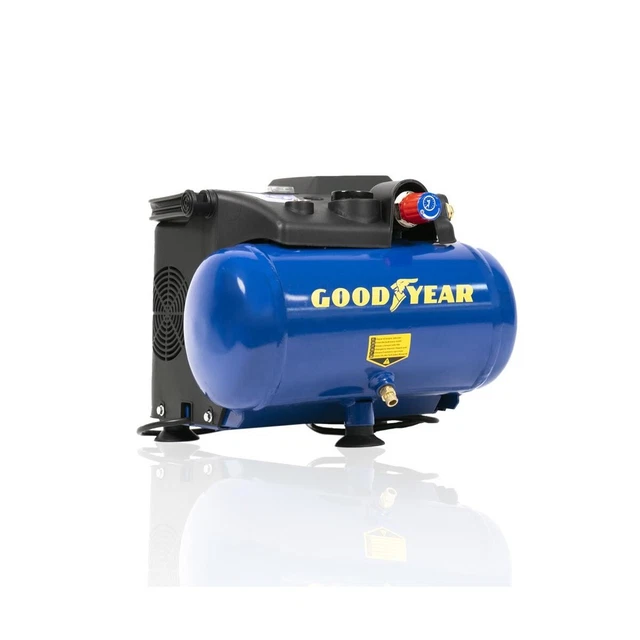Compresseur d'air sans huile 8 bar 6L 1.5 CV 1200W portable GOODYEAR