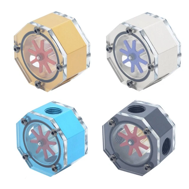 ALUMINUM PC WATER Cooling Flow Meter Indicator Flow Rate Liquid Cooling