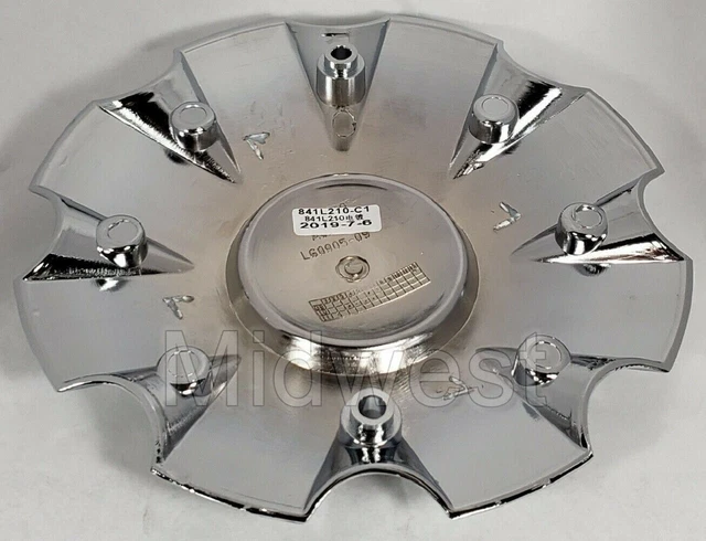 Set of 4 New 841L210C1 Chrome KMC Slide 650/651 Wheel Rim Center Caps 18" to 26" 2