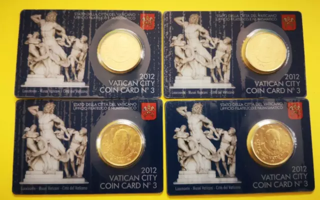 1 Coincard Euro Vatican 2012 N°3 50 cent BU Pape BENOIT XVI Neuf