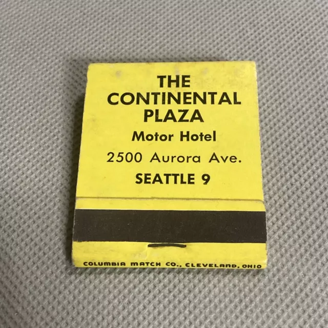 Matchbook - The Continental Plaza Motor Hotel The Best Western Motel Vtg