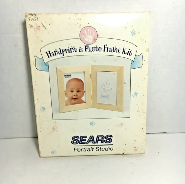 Sears Portrait Studio Handprint And Photo Frame Kit